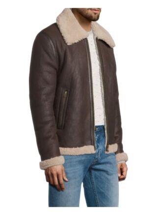 Goosecraft Lederjacke Herren, Braun