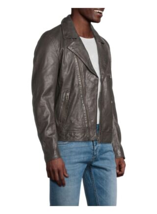 Goosecraft Lederjacke Herren, Braun