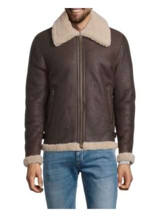 Goosecraft Lederjacke Herren, Braun