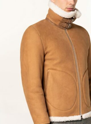 Goosecraft Lederjacke Herren, Braun