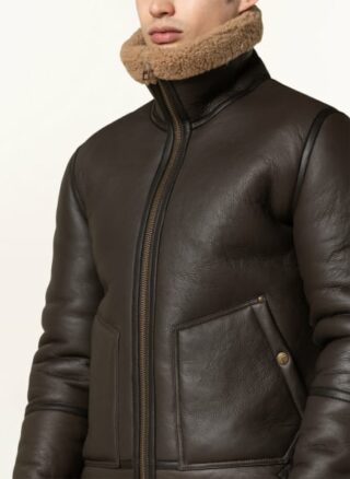 Goosecraft Lederjacke Herren, Braun