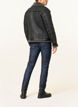 Goosecraft Lederjacke Herren, Grau