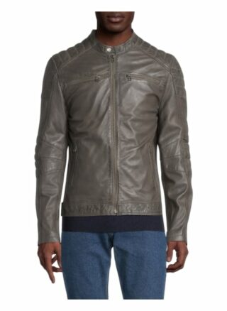Goosecraft Lederjacke Herren, Grau