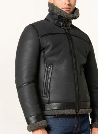 Goosecraft Lederjacke Herren, Grau