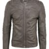 Goosecraft Lederjacke Herren, Grau