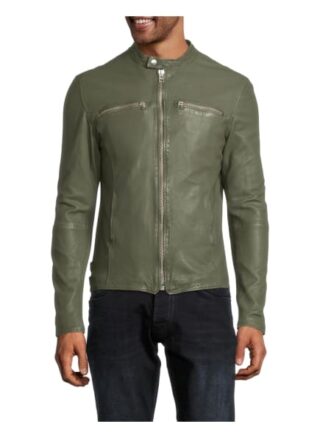 Goosecraft Lederjacke Herren, Grün
