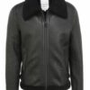 Goosecraft Lederjacke Herren, Schwarz