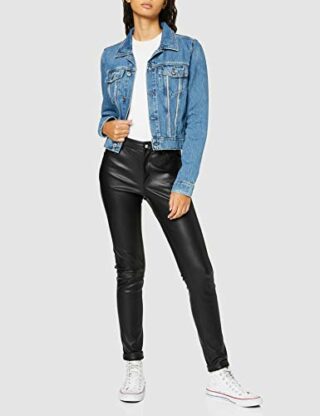 Guess Delya Trucker Jeansjacke Damen, Blau