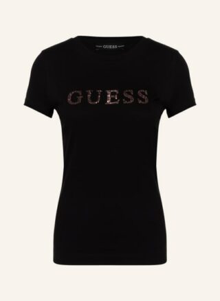 Guess Kimetz T-Shirts Damen, Schwarz