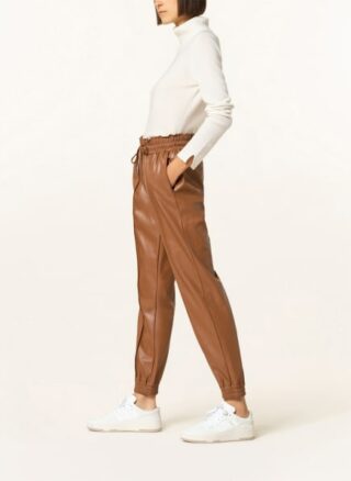 Guess Letizia Lederhose Damen, Braun