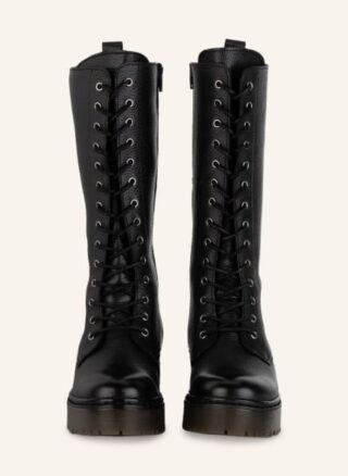 Guess Schnürstiefel Damen, Schwarz