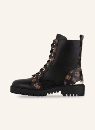 Guess Schnürstiefeletten Damen, Schwarz