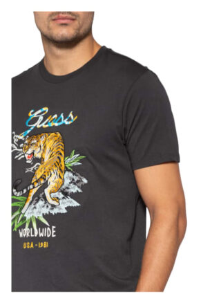 Guess T-Shirt Herren, Schwarz