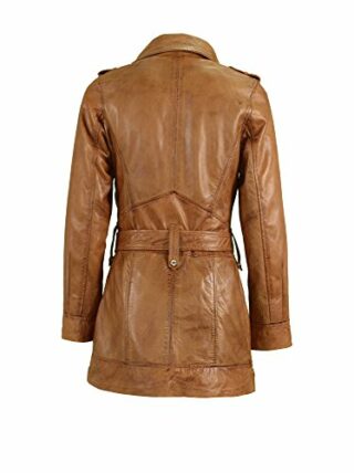 HALLHUBER F1011 Ledermantel Damen, Braun