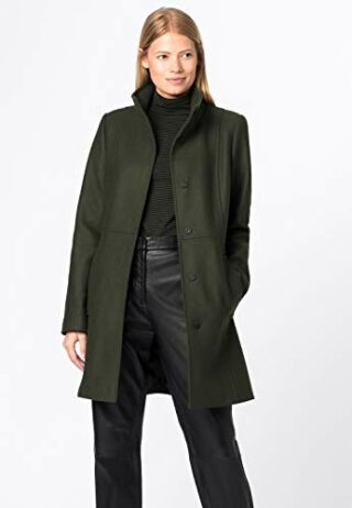 HALLHUBER Wollmantel Damen, Schwarz