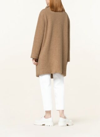 HARRIS WHARF LONDON Teddyfell-Mantel Damen, Beige