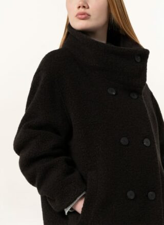 HARRIS WHARF LONDON Teddyfell-Mantel Damen, Braun