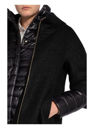 HERNO Stehkragenmantel Damen, Schwarz