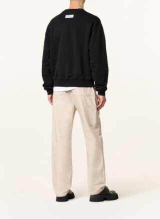 HERON PRESTON Oversized-Sweatshirt Herren, Schwarz