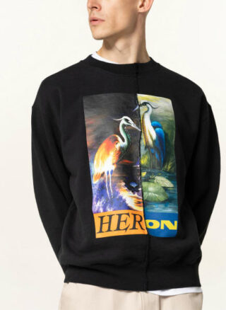 HERON PRESTON Oversized-Sweatshirt Herren, Schwarz