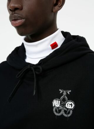 HUGO Derpiente Sweatshirt Herren, Schwarz