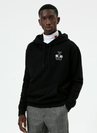 HUGO Derpiente Sweatshirt Herren, Schwarz