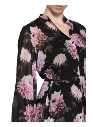 HUGO Eletra Hemdblusenkleid Damen, Schwarz