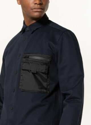 HUGO Elky Overshirt Herren, Blau