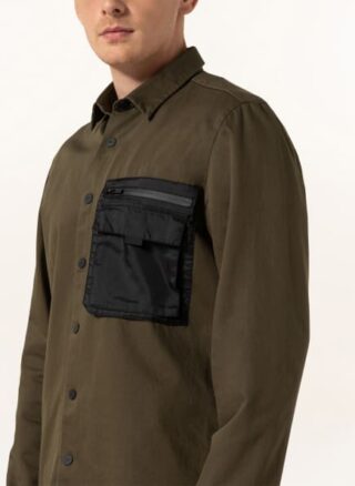 HUGO Elky Overshirt Herren, Grün