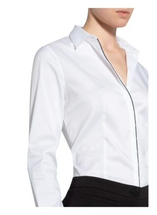 HUGO Etrina Hemdbluse Damen, Weiß
