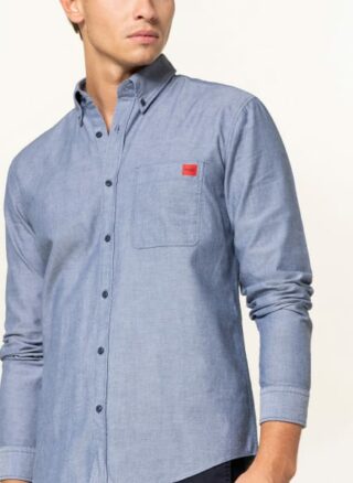 HUGO Evito Casual-Hemd Herren, Blau