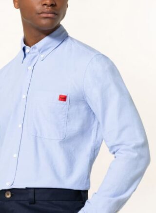 HUGO Evito Casual-Hemd Herren, Blau