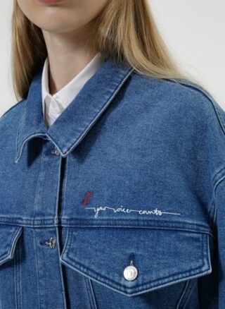 HUGO Giannina Jeansjacke Damen, Blau