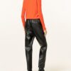 HUGO Hazoi Lederhose Damen, Schwarz
