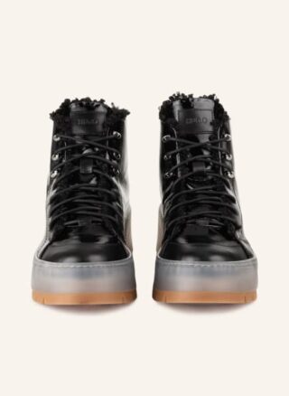 HUGO Jin Schnürboots Damen, Schwarz