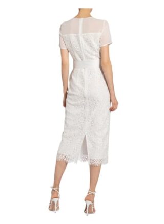HUGO Kelacy Spitzenkleid Damen, Weiß