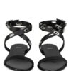 HUGO Kimley Riemchensandalen Damen, Schwarz