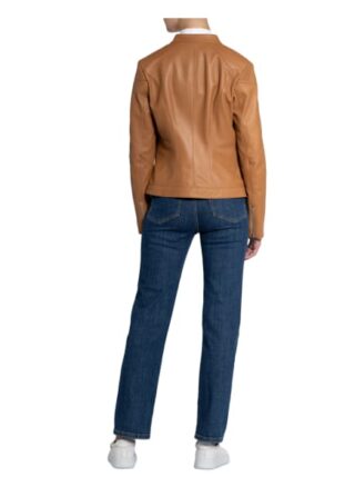 HUGO Libra Lederjacke Damen, Beige