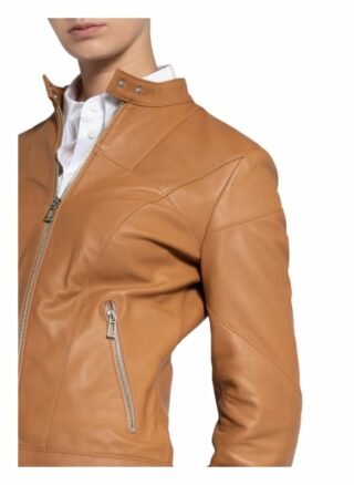 HUGO Libra Lederjacke Damen, Beige
