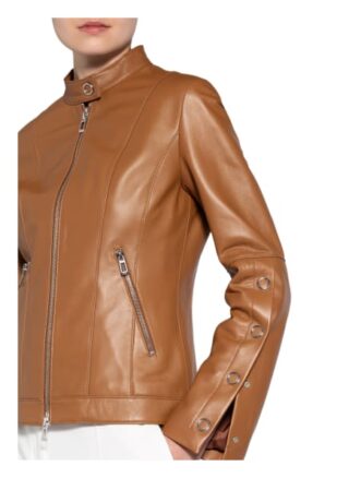 HUGO Lisaka Lederjacke Damen, Orange