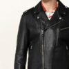 HUGO Lowis Lederjacke Herren, Schwarz