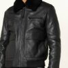 HUGO Lyan Lederjacke Herren, Schwarz