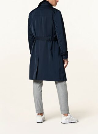 HUGO Maluks Trenchcoat Herren, Blau