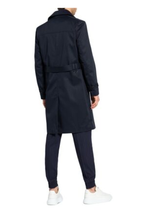 HUGO Maluks Trenchcoat Herren, Blau