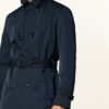 HUGO Maluks Trenchcoat Herren, Blau