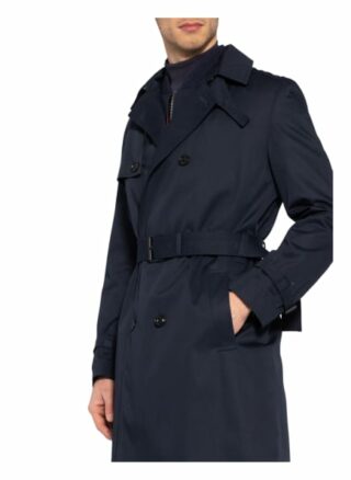 HUGO Maluks Trenchcoat Herren, Blau