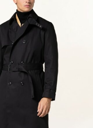 HUGO Maluks Trenchcoat Herren, Schwarz