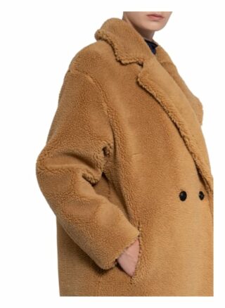 HUGO Meleny Teddyfell-Mantel Damen, Braun