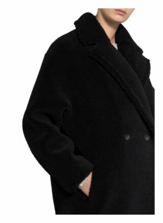HUGO Meleny Teddyfell-Mantel Damen, Schwarz