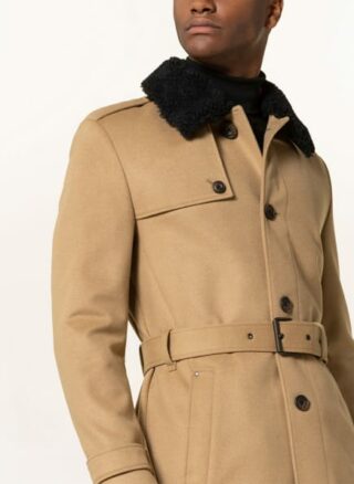 HUGO Melton Trenchcoat Herren, Beige